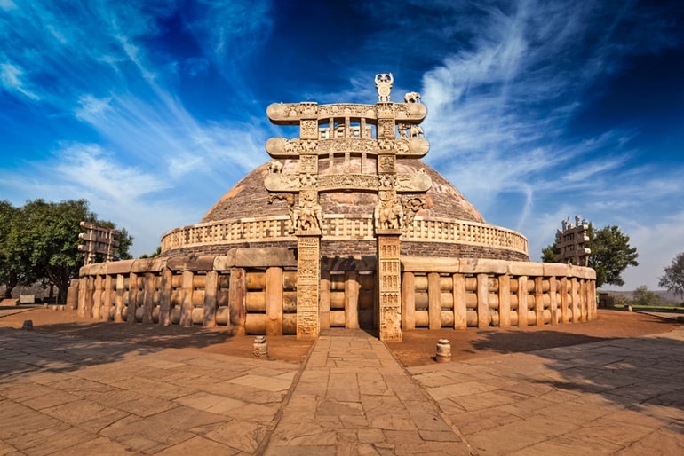 Great Stupa At Sanchi: Sanchi Tourism: Sanchi Stupa Facts