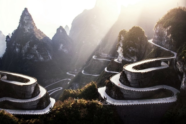 Tianmen Mountain Road, China image
